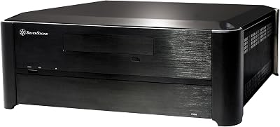 SilverStone Grandia GD02B Micro ATX Media Center HTPC Case Black Aluminum Steel