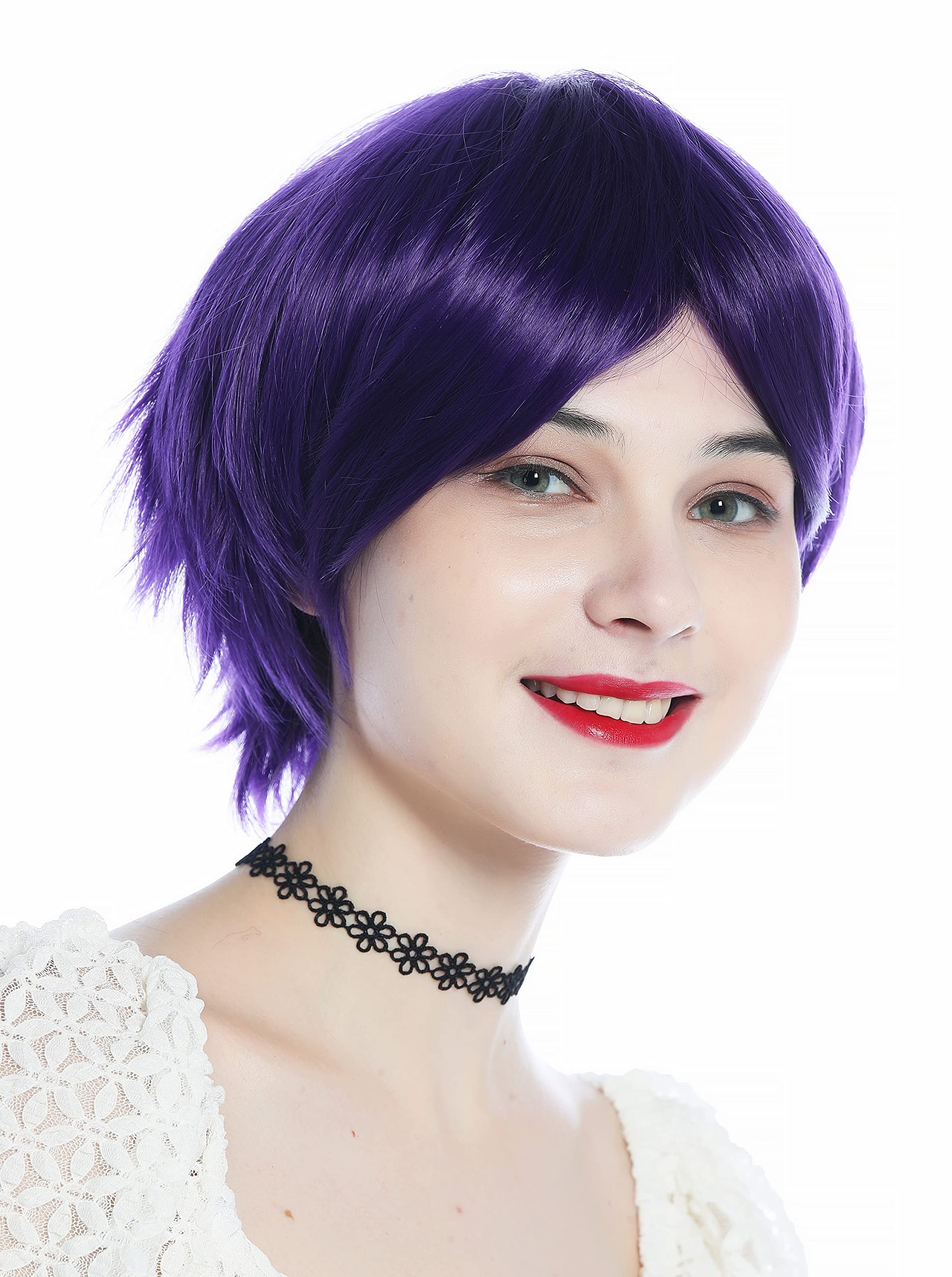 WIG ME UP - SZL0855-FP20/3737 Wig Ladies Wig Cosplay unisex short straight parting dark violett purple mix