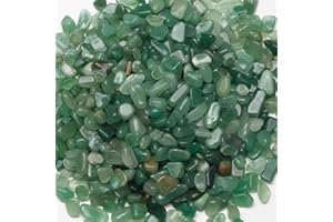 Cherry Tree Collection 1/2 Pound Polished Tumbled Gemstone Chips, Pebbles, Crystal Chips Bulk for Jewelry Making, Healing, Plants, Succulents, Aquariums, Decoration, Chakra (Green Aventurine)