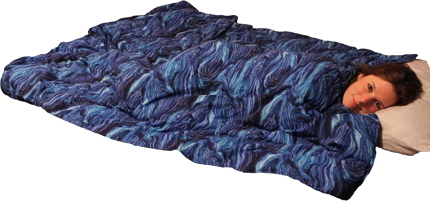 Sleep Tight Weighted Blanket (Medium 42" x 54" 12 lbs, Blue