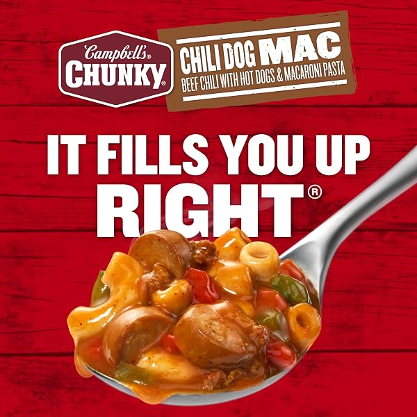 CAMPBELL’S CHUNKY CHILI DOG MAC SOUP, 18.8 OZ CAN