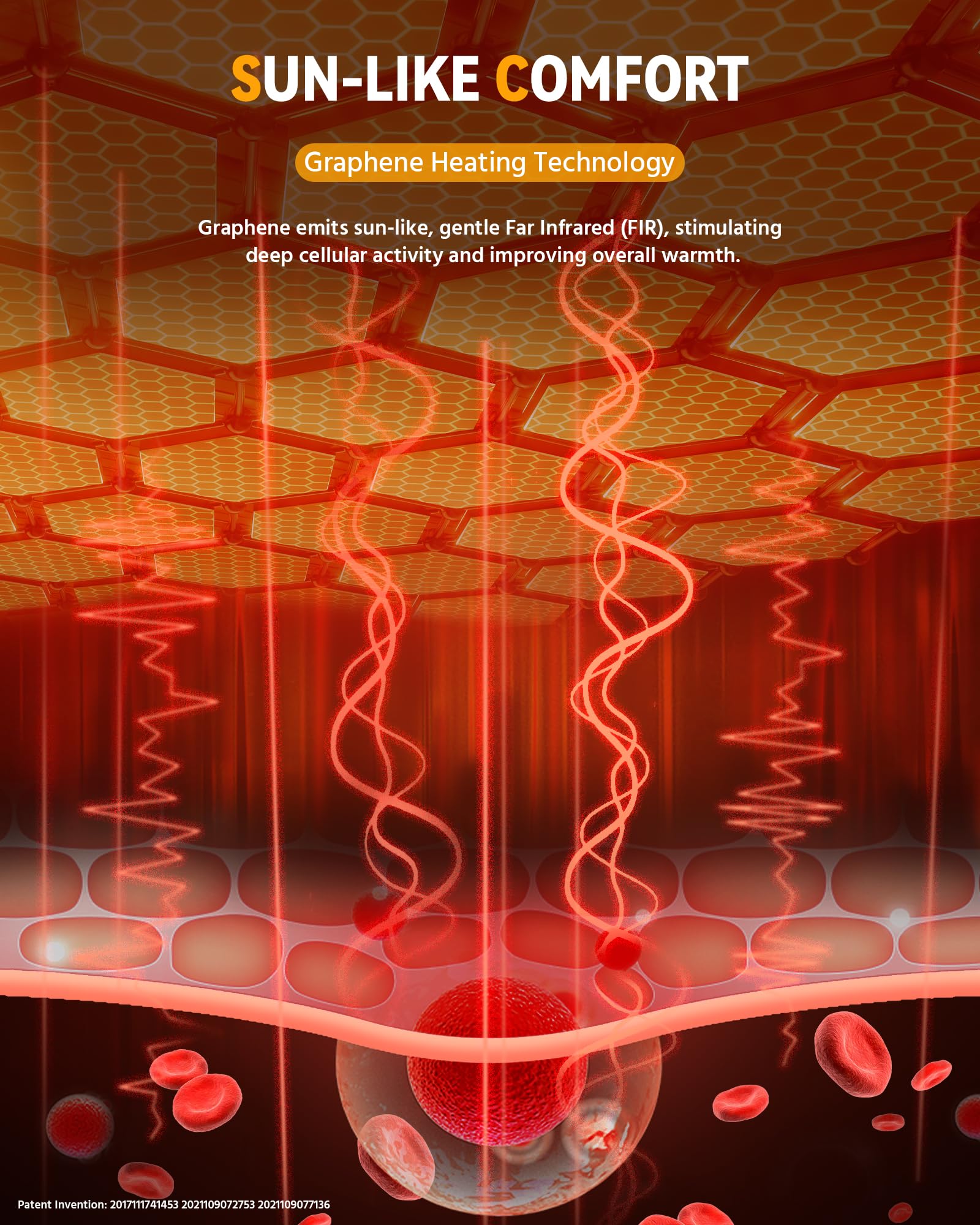 Graphene Heated Jacket for Women with Large Capacity Battery Pack Waterproof Windproof