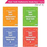 Basic Vedic Mathematics Books Set of 4 for Elementary School Kids| Sixteen Simple Mathematical Formulae From The Vedas Sutras| Ancient System of Indian Mathematics