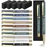Seajan 20 Set Teacher Appreciation Gifts Pens with Thank You Boxes Inspirational Teacher Thank You Gifts Black Ink Ballpoint Pens Motivational Quote Valentine Appreciation Office Supplies(Colourful)