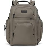 TUMI Alpha Brief Pack, Fits Up to 15" Screen, Grey Alloy | Men's &amp; Women's Work &amp; Travel Laptop Backpack with Padded Adjustable Strap, Fits Up to 15" Screen, Ballistic Nylon, Add-A-Bag