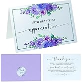 Slyitokbhr Funeral Thank You Cards with Envelopes Message Inside 4×6 Inches 48 Pack, Sympathy Thank You Cards for Funeral Bereavement