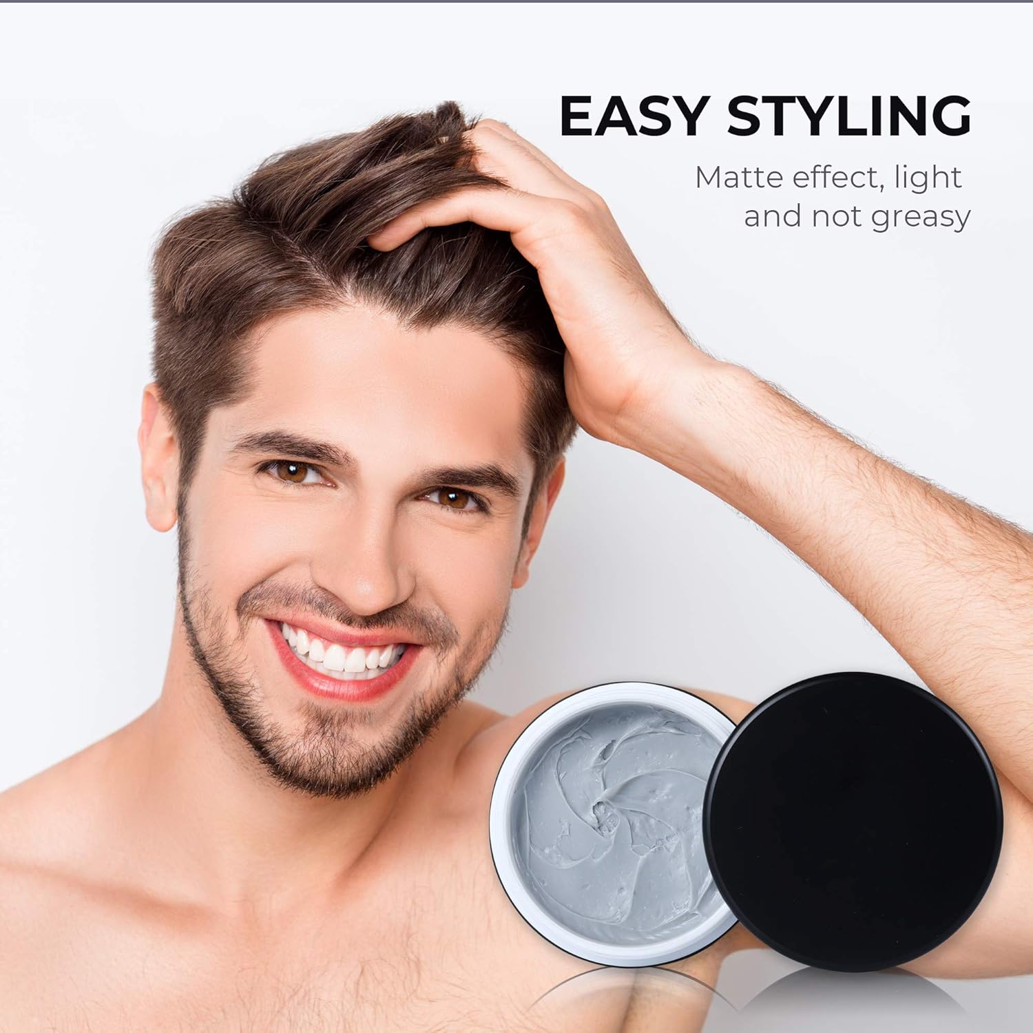 BRO&TIPS Matt&Hard Hair Wax for Men by Amorepacific - Long-lasting Hair Styling Clay for Matte Finish & All-Day Hold, Grease-Free Mens Hair Wax Product, Natural Ingredients for Hair & Scalp Care - 2Oz : Beauty