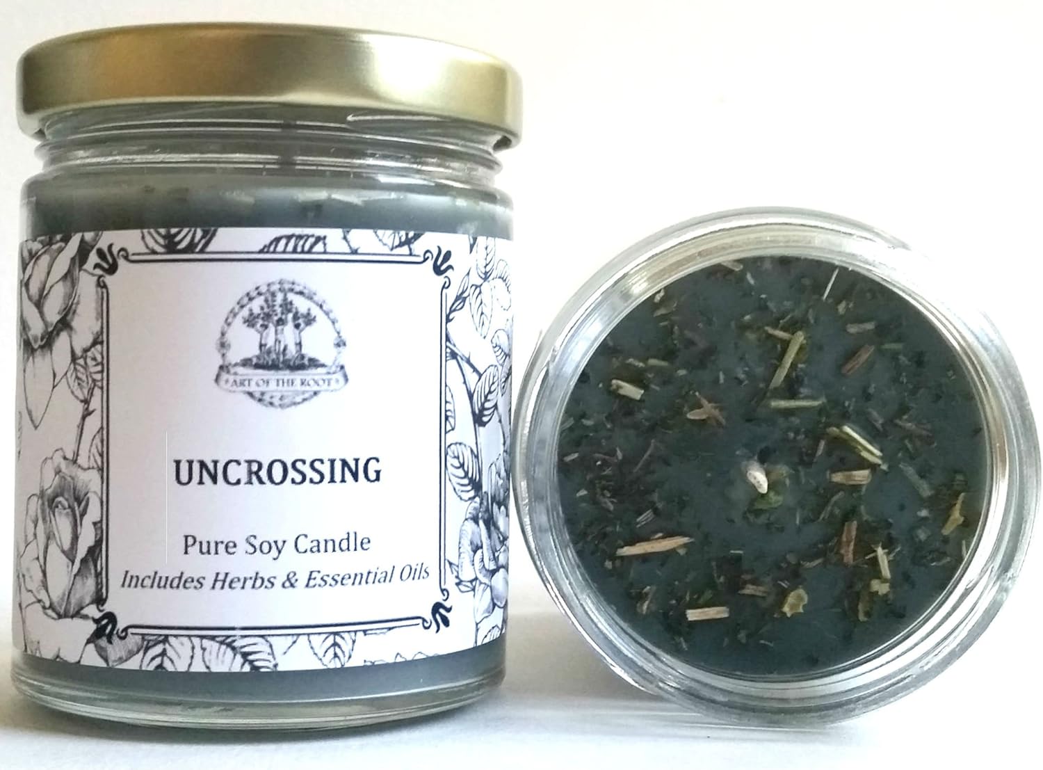Art of the Root Uncrossing 6 oz Soy Herbal Spell Candle for Hexes, Curses, Jinxes & Negativity