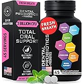 Dental Probiotics for Teeth and Gums - Best Lactobacillus Salivarius Tablets Fight Chronic Bad Breath & Restore Good Bacteria- Oral Probiotic Prebiotic Advanced Treatment for Mouth Health - 45 Tablets