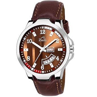 ZR935 Leather Strap Day and Date Boys Watch - for Men