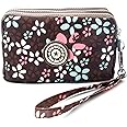 BIAOTIE Large Capacity Wristlet Wallet - Women Printed Nylon Waterproof Handbag Clutch Purse