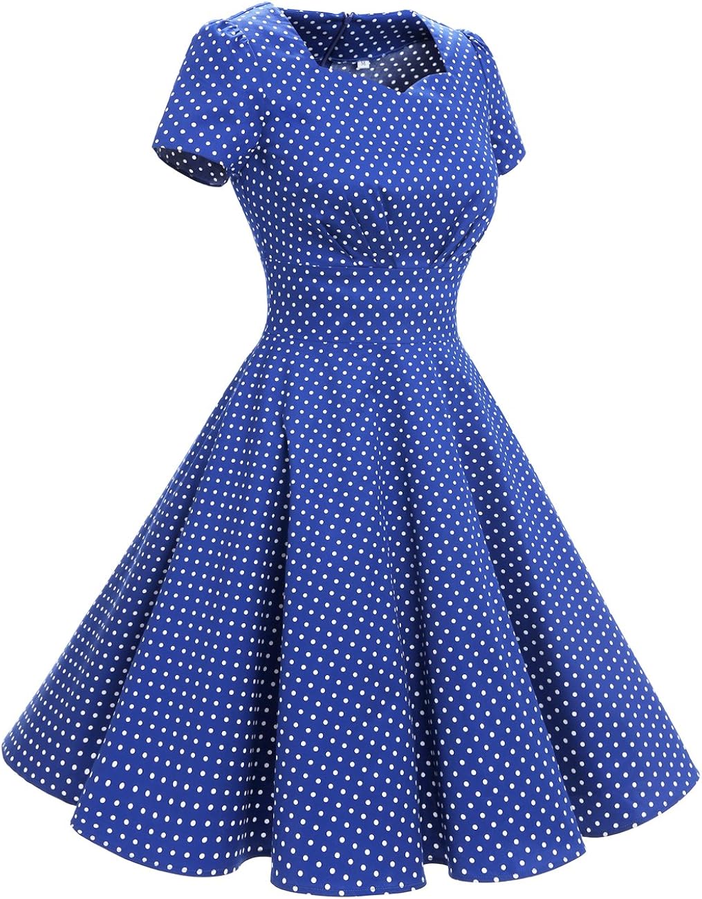 Amazon Dresstell ドレステル レトロワンピース ロカビリー 半袖 Aライン 膝丈 50年代 お呼ばれ スイングワンピース レディース ワンピース チュニック 通販