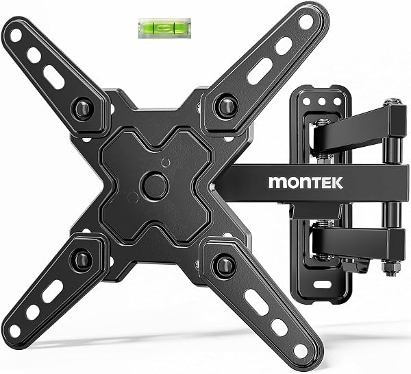 monTEK Full Motion Small TV Wall Mount for 13-43 Inch TVs up to 44 lb | ±90° swivel, +5°/-15° tilt, landscape/portrait rotati
