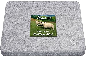 YCWEI YCWEI Needle Felting Pad,100% Natural Wool Needled Felting Mat, 8 x 10 x 1 inch Eco-Friendly Felting Block, Thick and Firm Needle Felting Base