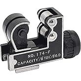 Pipe Cutter [1/8" - 1 1/8"] Tube Cutter Tool for Copper Pipe, Stainless Steel Tubing, Metal, Plastic, Brass - Copper Pipe Cut