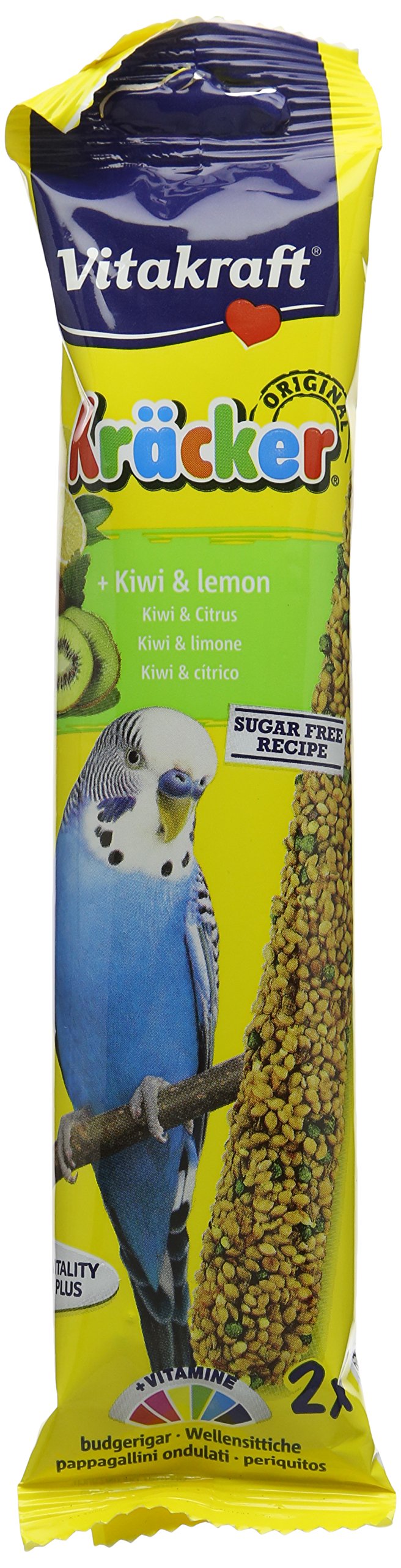 Vitakraft Budgie Kracker Bird Food Kiwi-Citrus, Pack of 7