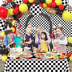 WNINK 2 PCS Racing Car Theme Tablecloths Car