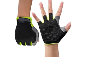 WULI Cycling Gloves Half Finger Men's and Women's Fitness Gloves for Cycling, Breathability, Anti Slip Yoga Equipment, Anti cocooning, Wrist Protection Thickened Palm