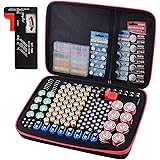 Battery Organizer Storage Case With No Lid Snap, Portable Battery