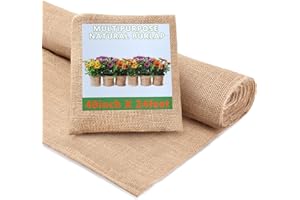 ALYTREE 40" x 24 Feet Burlap Fabric Roll, 8.7 Yards Long Natural Jute Burlap Fabric, Garden Burlap Roll for Decorations, Wedding Table Runners, Crafts, Rustic Party Decor, Weed Barrier, Plants & Tree Covering