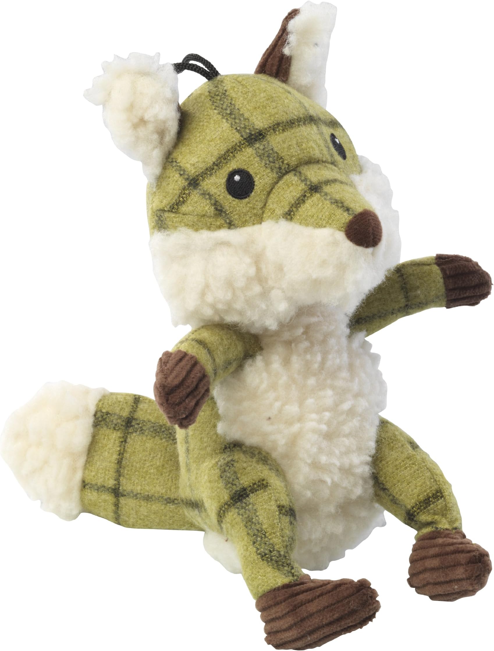 House of PawsTweed Plush Fox Dog Toy, Green
