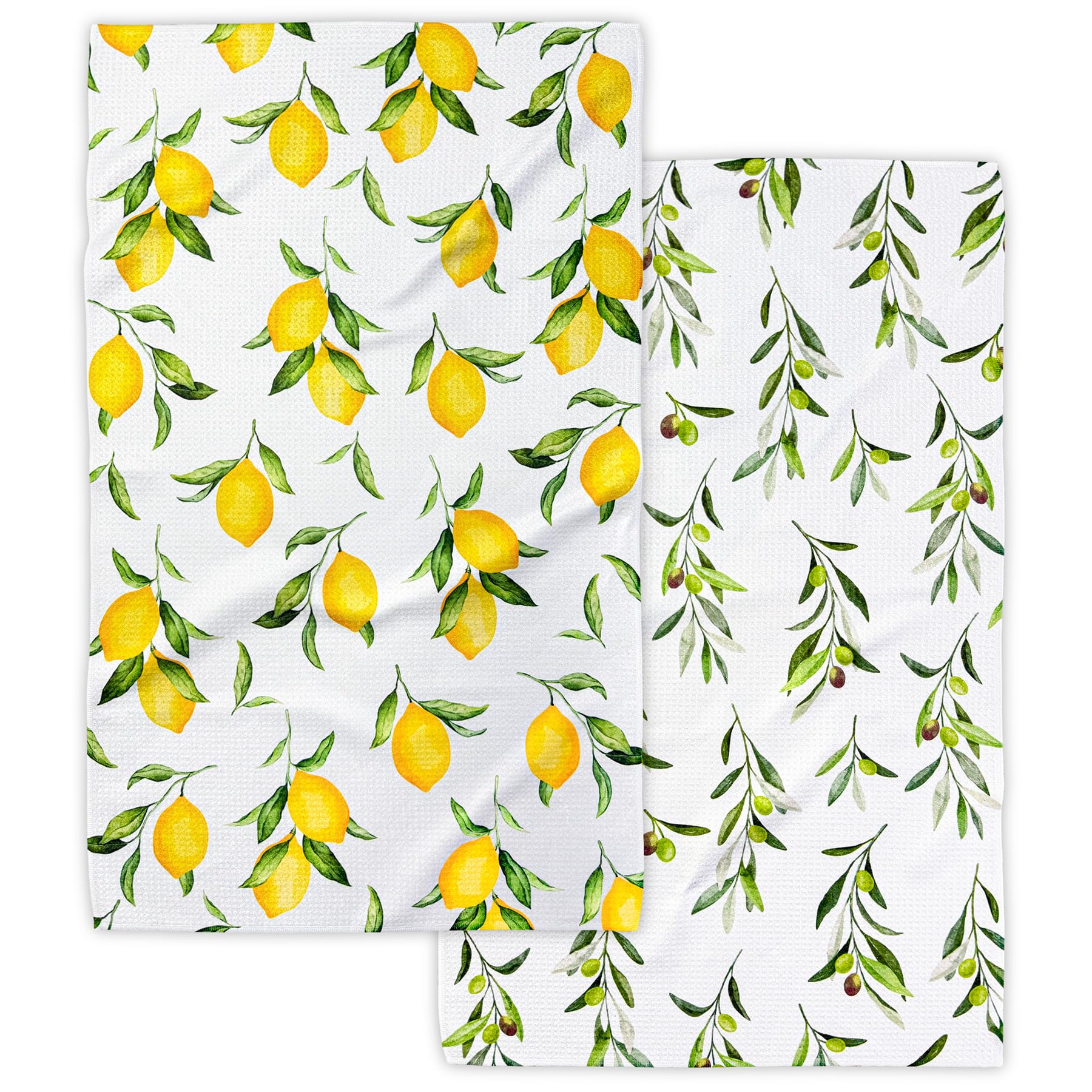 Photo 1 of Eulnars Kitchen Towels, Premium Dish Towels for Kitchen Drying, 18" x 30" Microfiber Kitchen Towel Set, Quick Dry Tea Towels, Watercolor Lemon Series, 2-Pack