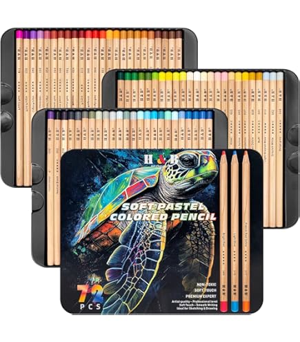 Amazon.com : Derwent Pastel Pencils, 4mm Core, Metal Tin, 24 Count