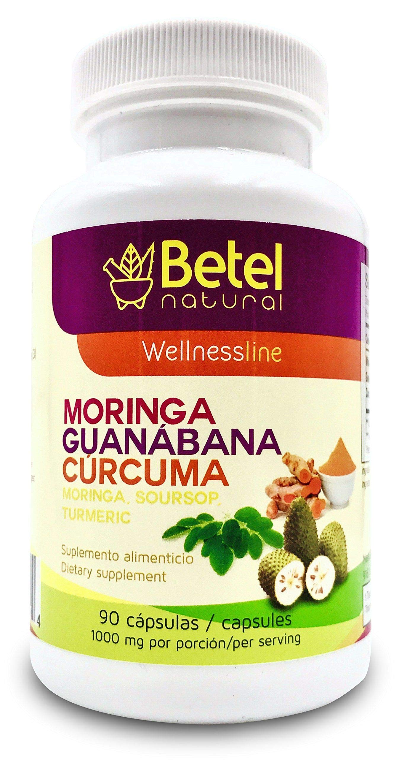 Moringa Guanabana and Curcuma 90 Capsules - Betel Natural