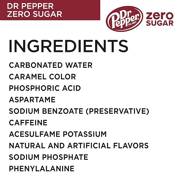 DR PEPPER ZERO SUGAR – 12 OZ, 12 PK