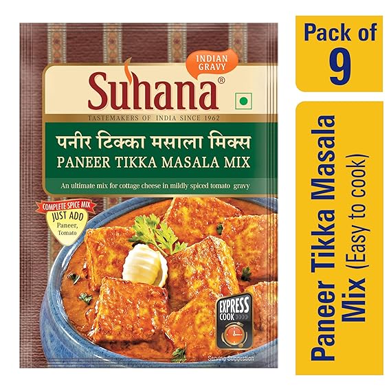 Suhana Paneer Tikka Easy To Cook Pack Of 9 Amazon In Grocery