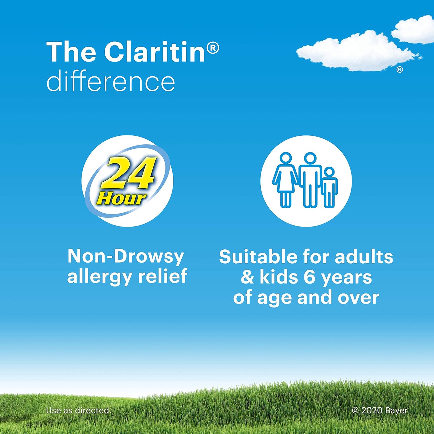 Claritin 24 Hour Allergy Medicine, Non-Drowsy Prescription Strength Allergy Relief, Loratadine Antihistamine Tablets, 100 Count: Health & Personal Care
