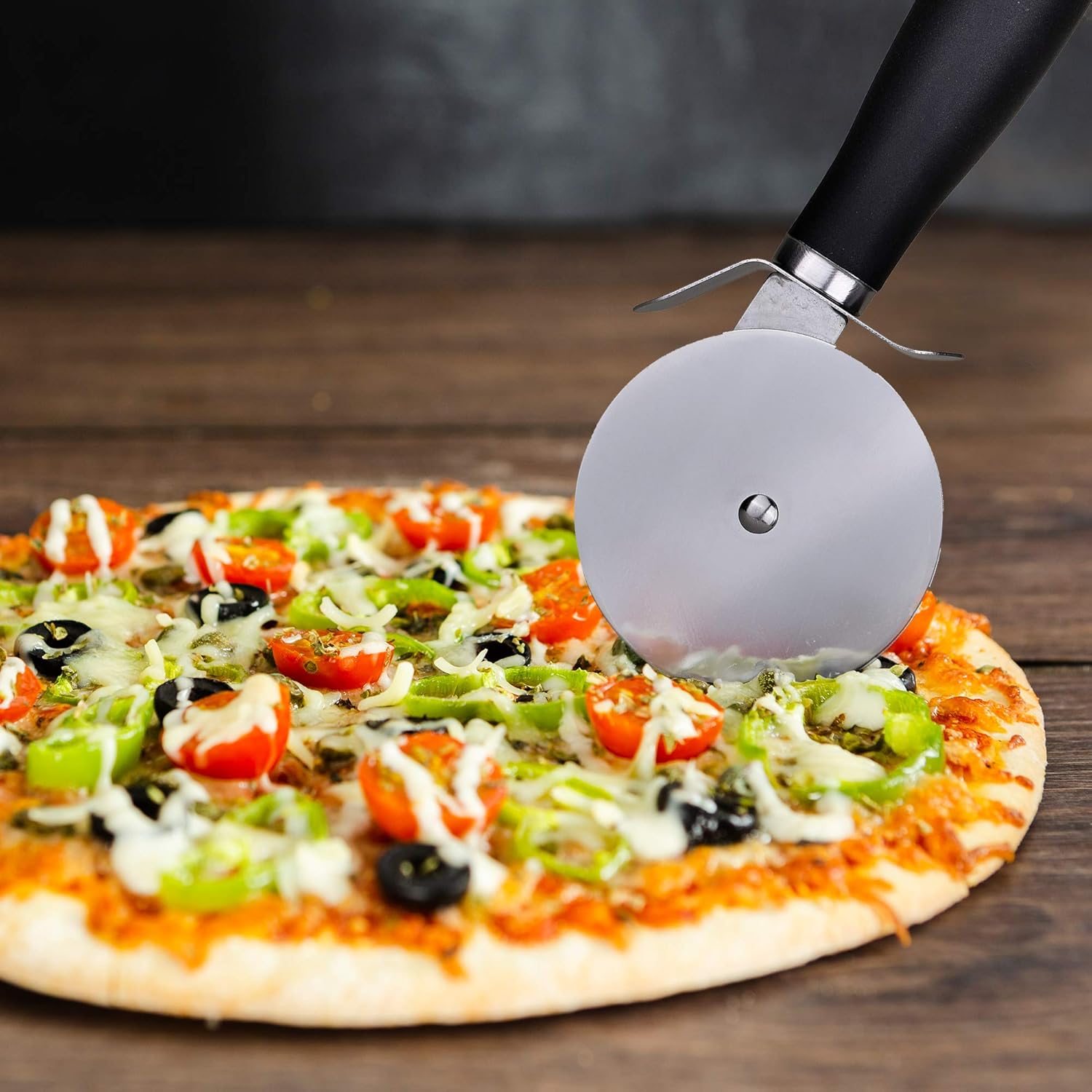 Pizza Cutter Quality Stainless Steel Pizza Cutter Wheel, Pizza Wheel, Super Sharp Pizza Slicer with Non Slip Handle, Easy to Clean Dishwasher Safe Heavy Duty Smooth Rotating - Top Rated: Kitchen & Dining