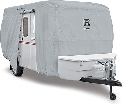 Amazon Com Classic Accessories 80 408 151001 Rt Permapro Molded Fiberglass Travel Trailer Cover For 10 1 13 L Automotive