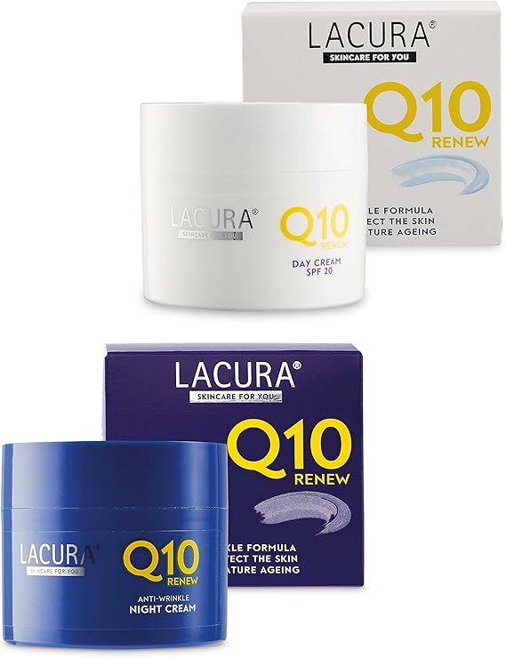 Lacura Q10 Moisturising renew face creams night + day Antiwrinkle Anti