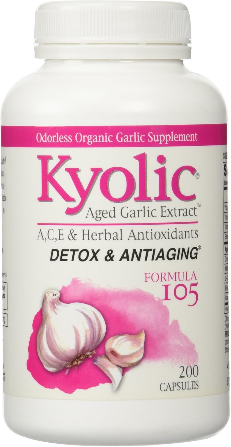 Kyolic Formula 105 Aged Garlic Extract Detox and Anti-Aging (100-Capsules): Health & Personal Care
