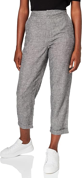 Marque Amazon Meraki Pantalon Court En Lin Femme Noir Black 38 Label S Amazon Fr Vetements Et Accessoires