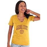 Blue 84 NCAA Womens Tri-Blend T-Shirt Vintage Arch Over Secondary Color