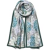 SHIROUYU 100% Mulberry Silk Women's 55”*14” Long Scarf Headscarf and Neck Scarf - Rectangular Hair Towel with Gift Packed