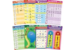 Really Good Stuff Math Mats Dice Games - 12 Mats