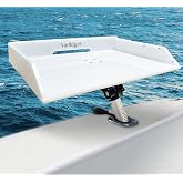 Vantegas Boat Cutting Board Bait Table Filet Board For Fish Cleaning Station White Fishing Fillet Table, In Single Rod Holder With Plier Storage and Knife Slot, Marine Accessories For Boats Grill