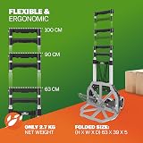 Gardebruk Foldable Trolley Heavy Duty Steel Frame 80 kg Load PP Tyres view 4