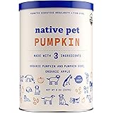 Native Pet Organic Pumpkin for Dogs (8 oz, 16 oz) - All-Natural, Organic Fiber for Dogs - Mix with Water to Create Delicious 