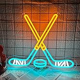Ecluloriven Ice Hockey Neon Sign, Dimmable Hockey LED Neon Light for Fans, Sports Themed Neons Signs Light for Boys Teen Home Bedroom Man Cave Playroom College Dorm Club Birthday Party Decor