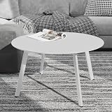 Grand Patio Round Coffee Table 70cm Lightweight Outdoor Indoor White view 2
