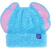 Disney Stitch Beanie Hat, Winter Knit Cap with 3D Ears and Cuff, Blue, One Size