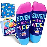 HAPPYPOP Birthday Gift Ideas - Socks with Greeting Card for Kids Girls Boys Age 5-10