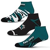 For Bare Feet NHL mens Camo Boom 3 Pack Ankle Sock