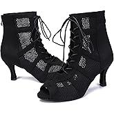 Bulunka Women's Latin Dance Shoes Female's Ballroom Salsa Dance Shoes 3" Heel