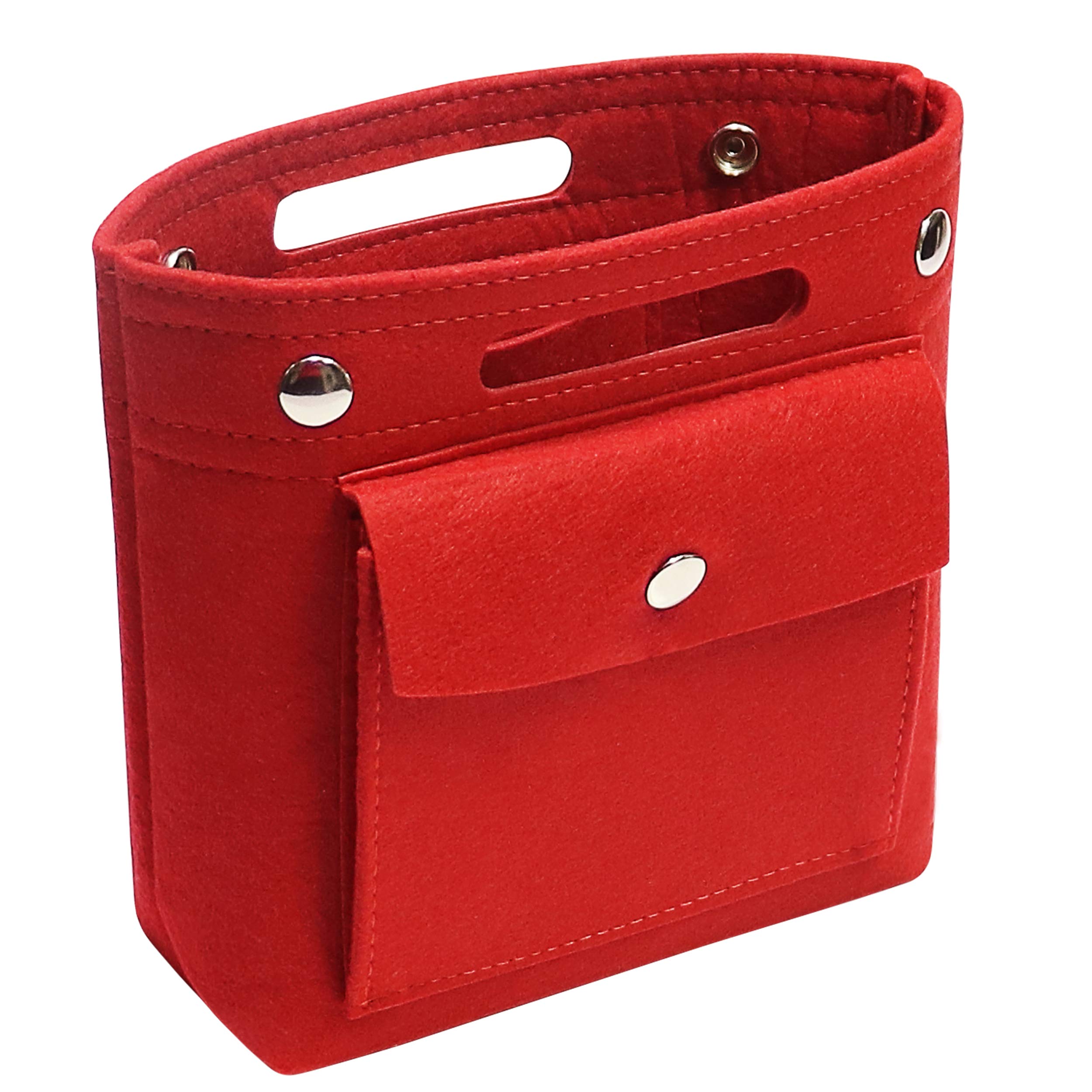 Soyizom Purse Organiser Insert for Tote Bag,Mini Handag Insert for Speedy Neverfull NeoNoe Noe BB,Red