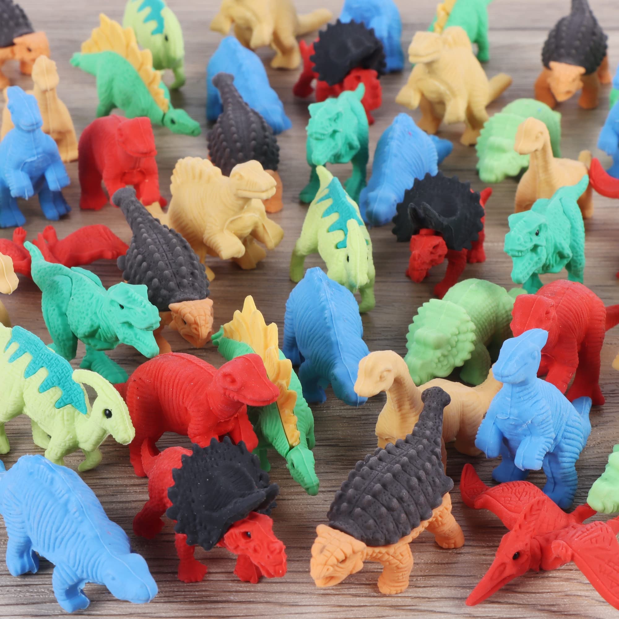 Cllayees 72 Pcs Animal Erasers for Kids, Dinosaur 3D Puzzle Eraser Bulk, Mini Dinosaur Toys, Desk Pets for Students, Classroom Prizes, Party Favors